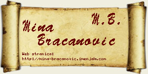 Mina Bracanović vizit kartica